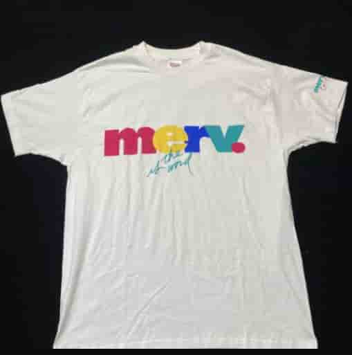 Vintage 1990s Mervyns Merv Is The Word Department Store Tee T Shirt Hanes